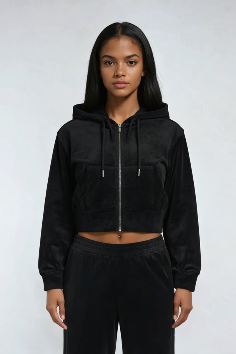 Velour Zip-Front Hoodie & Pant Set | Forever 21 Womens
