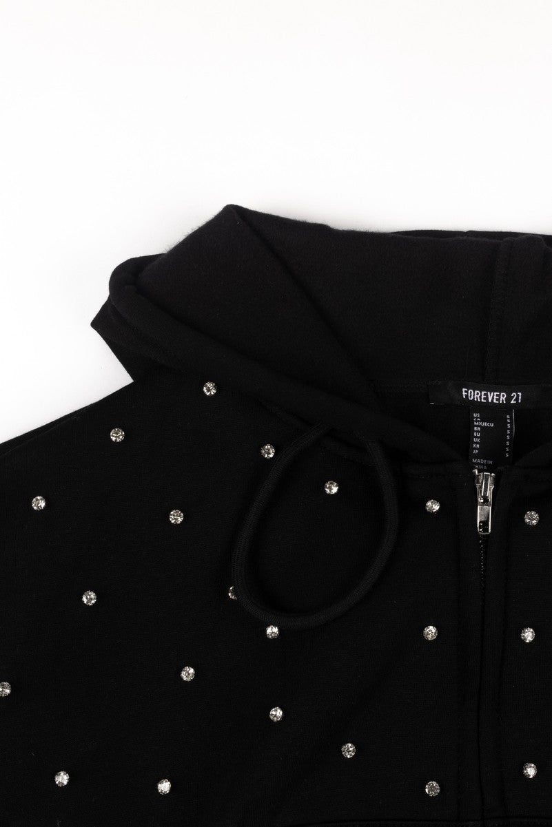 Cropped Embellished Hoodie | Forever 21 Womens