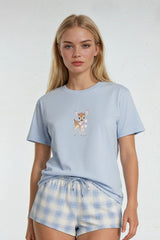 Deer Graphic Tee & Plaid Shorts Pajama Set | Forever 21 Womens