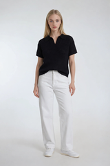 Short-Sleeve Crochet Collared Sweater Top | Forever 21 Womens