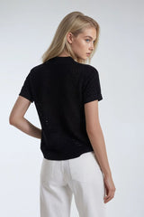 Short-Sleeve Crochet Collared Sweater Top | Forever 21 Womens