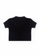 Short-Sleeve Crochet Collared Sweater Top | Forever 21 Womens