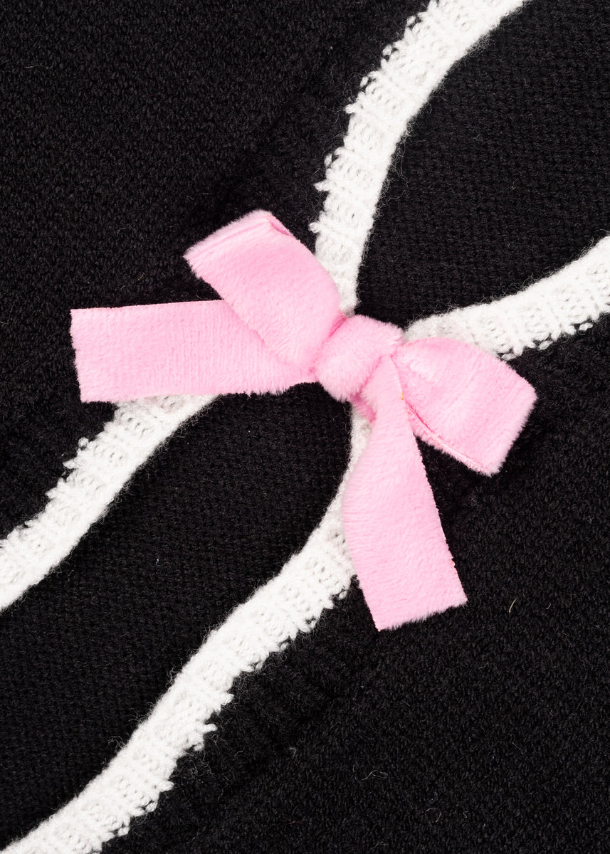 Velvet Bow Open-Front Knit Sweater | Forever 21 Womens