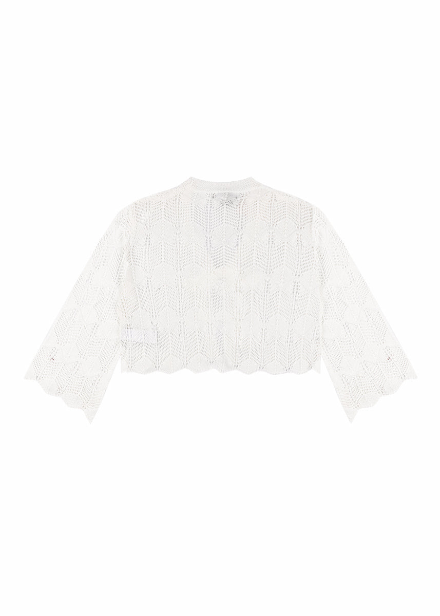 Open-Front Pointelle Bow Cardigan | Forever 21 Womens