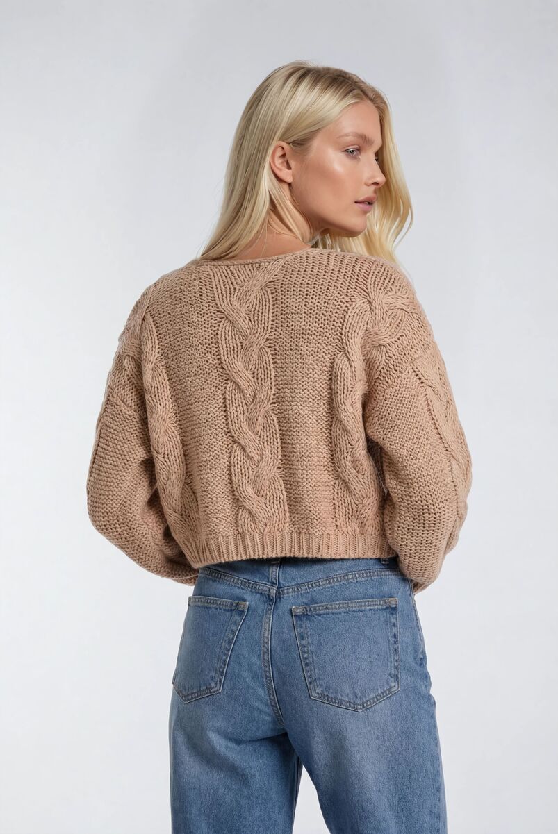 V-Neck Cable Knit Sweater | Forever 21 Womens