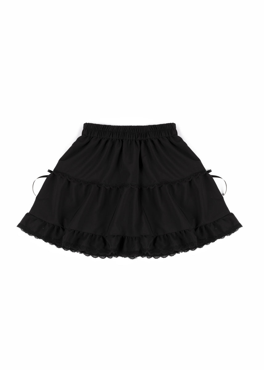 Tiered Ruffle Lace-Trim Mini Skirt | Forever 21 Womens