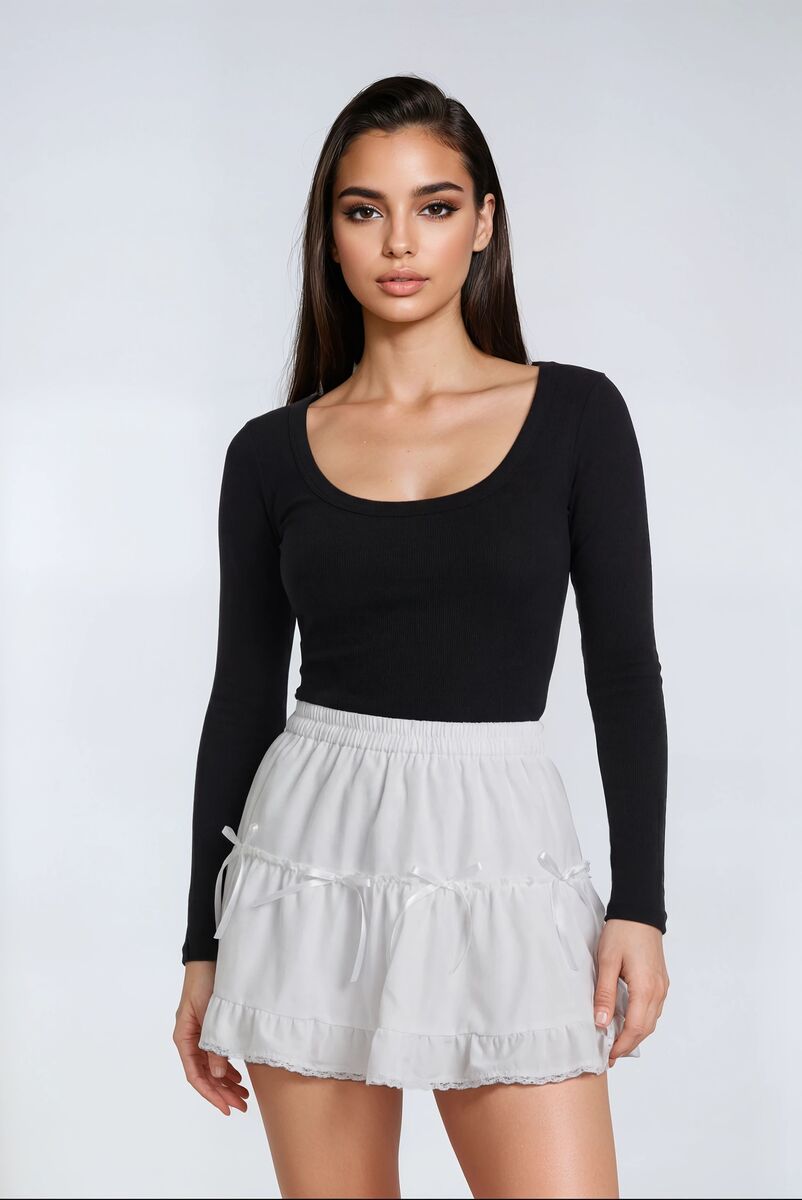 Tiered Ruffle Lace-Trim Mini Skirt | Forever 21 Womens