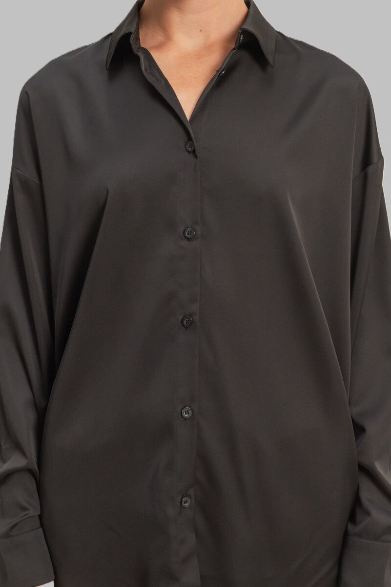 Oversized Satin Button-Up Shirt | Forever 21 Womens
