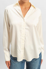 Satin Button-Front Shirt | Forever 21 Womens