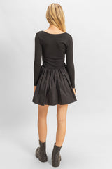 Scoop-Neck Mini Skater Dress | Forever 21 Womens