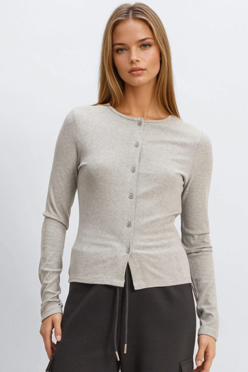 Ribbed Button-Front Cardigan Top | Forever 21 Womens