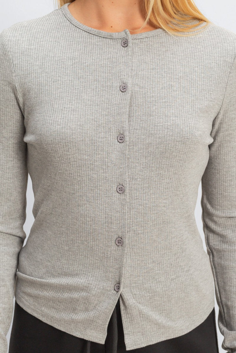 Ribbed Button-Front Cardigan Top | Forever 21 Womens