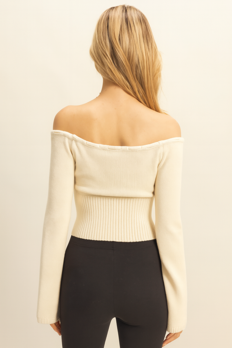 Off-The-Shoulder Tie-Front Sweater Top | Forever 21 Womens