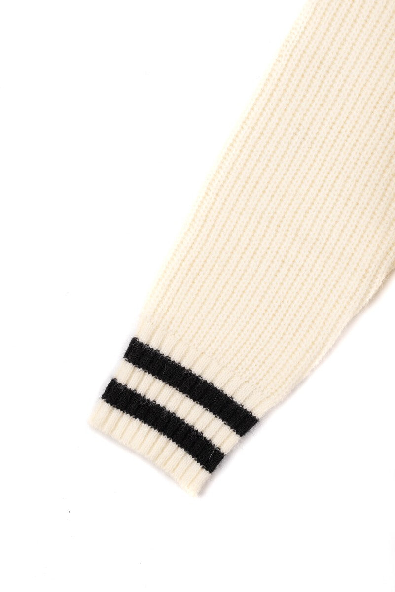 Oversized Contrast-Trim Ribbed Cardigan | Forever 21 Womens