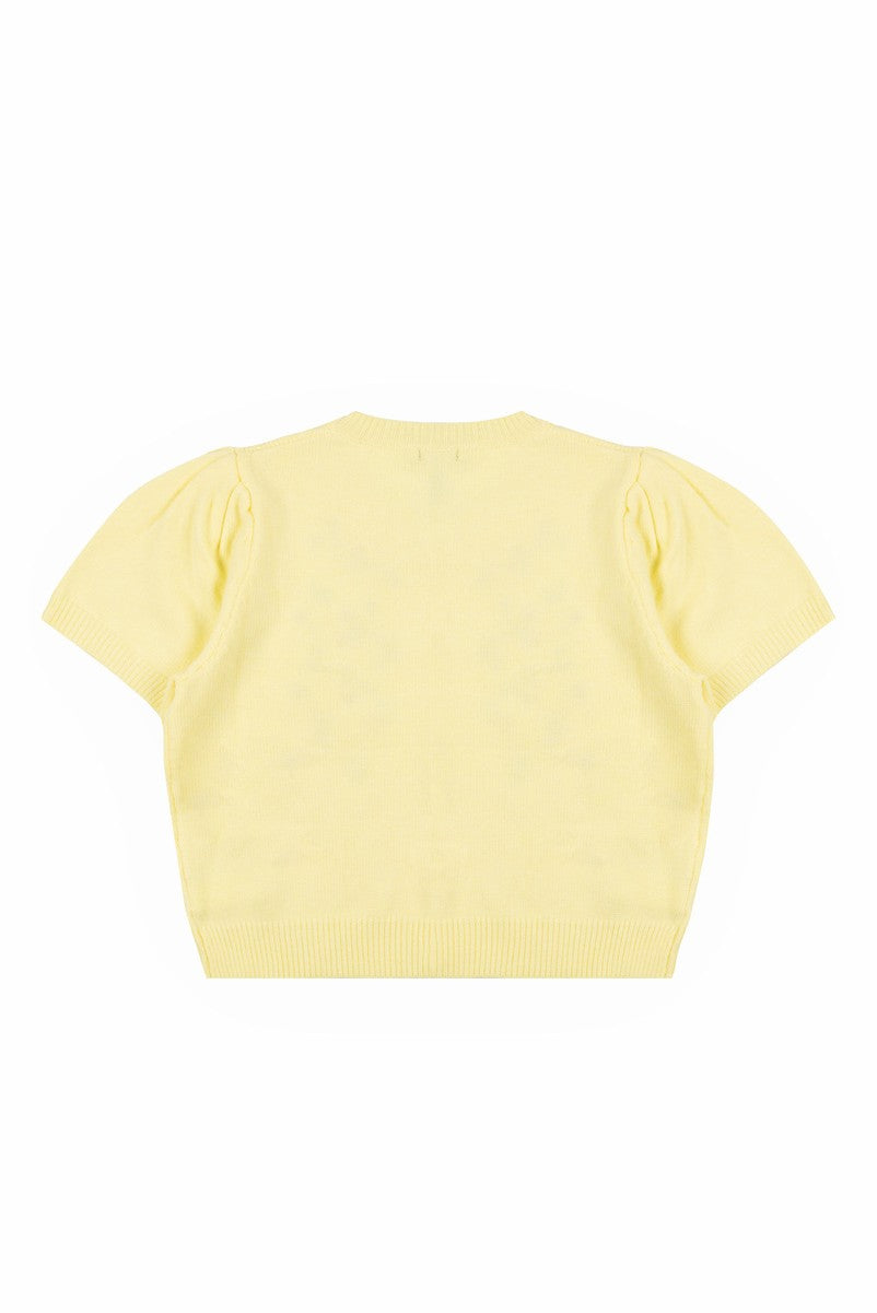 Floral Embroidered Puff-Sleeve Cardigan | Forever 21 Womens