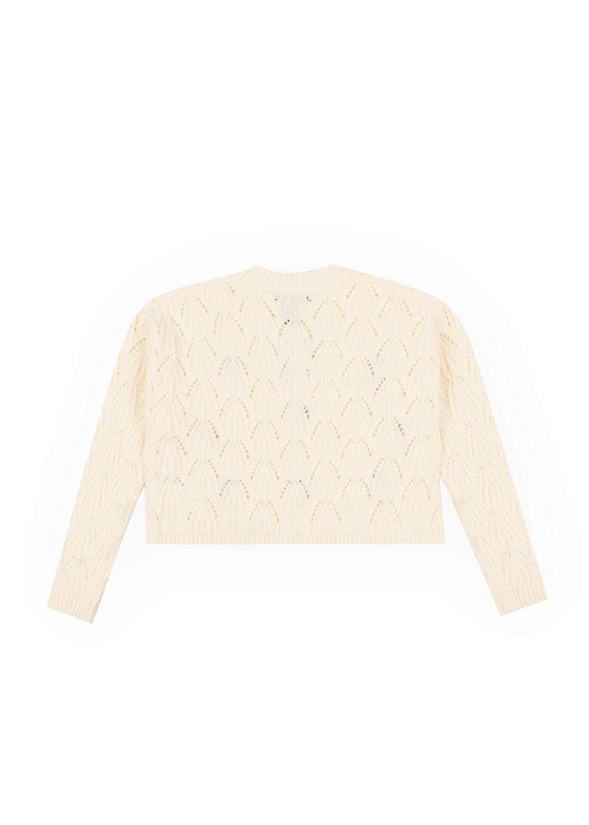 Embroidered Strawberry Cropped Pointelle Sweater | Forever 21 Womens