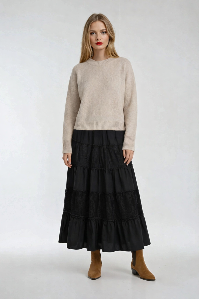 Tiered Lace Maxi Skirt | Forever 21 Womens