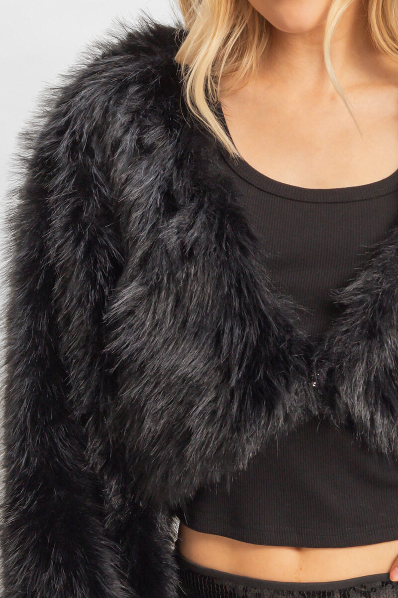 Faux Fur Cropped Jacket | Forever 21 Womens