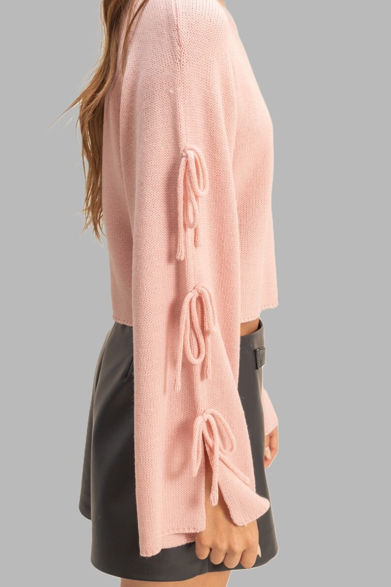 Tie-Sleeve Cropped Sweater Top | Forever 21 Womens