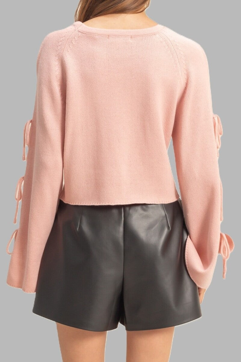 Tie-Sleeve Cropped Sweater Top | Forever 21 Womens
