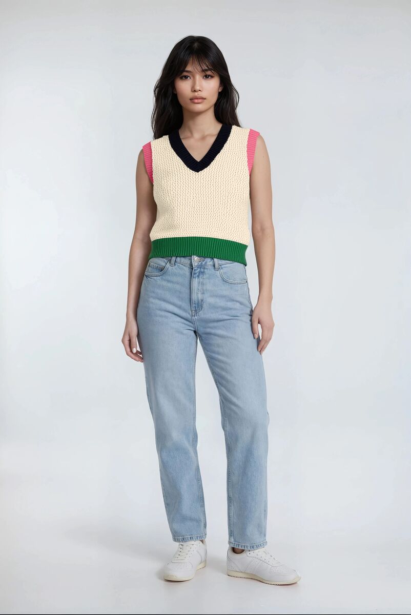 Colorblock V-Neck Sweater Vest | Forever 21 Womens