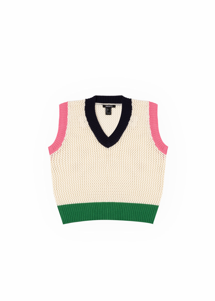 Colorblock V-Neck Sweater Vest | Forever 21 Womens