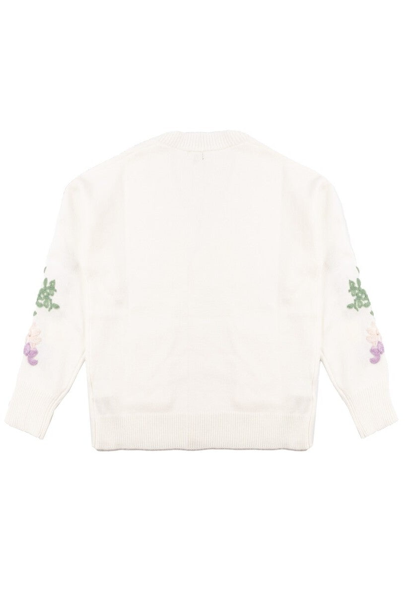 Floral Embroidered-Sleeve Cropped Cardigan | Forever 21 Womens