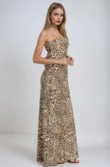Satin Leopard Print Maxi Dress | Forever 21 Womens