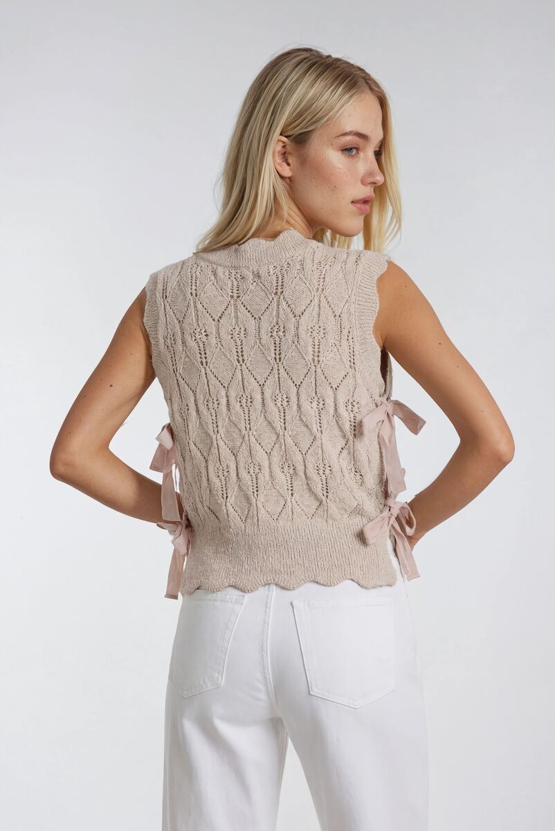 Sleeveless Side-Tie Crochet Knit Top | Forever 21 Womens