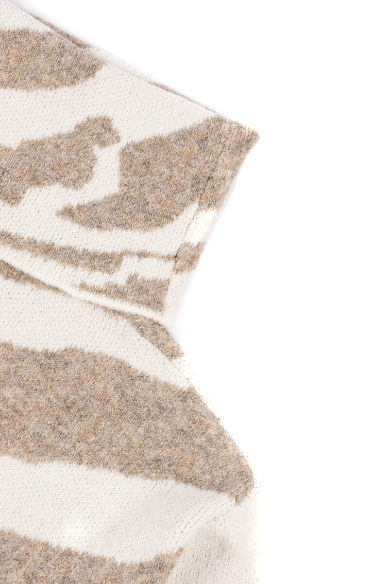 Zebra Print Cropped Turtleneck Sweater | Forever 21 Womens