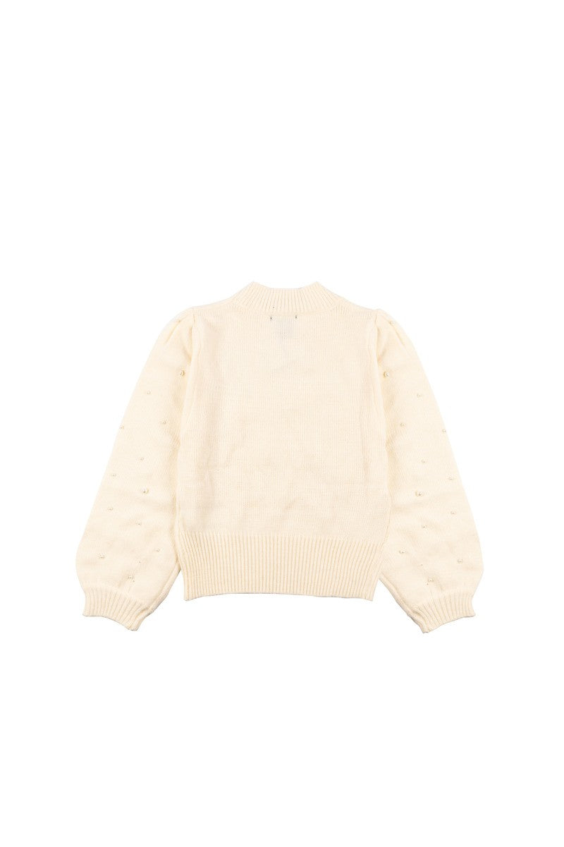 Floral Appliqué Faux Pearl Sweater | Forever 21 Womens