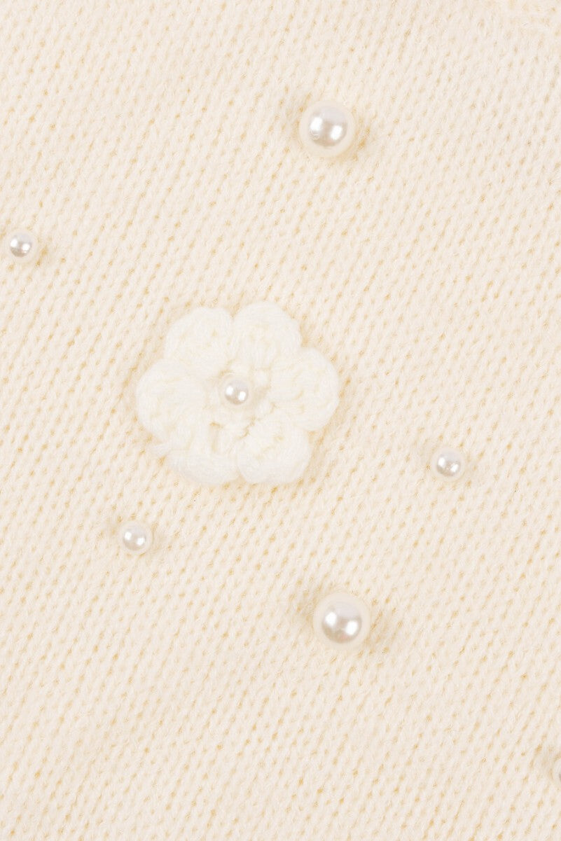 Floral Appliqué Faux Pearl Sweater | Forever 21 Womens