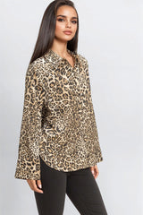 Satin Leopard Print Shirt | Forever 21 Womens