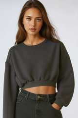 Exposed-Seam Cropped Pullover | Forever 21 Womens