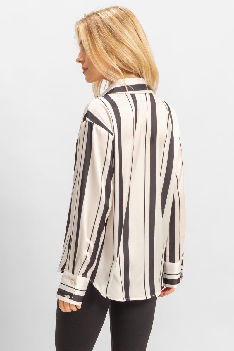 Satin Striped Shirt | Forever 21 Womens
