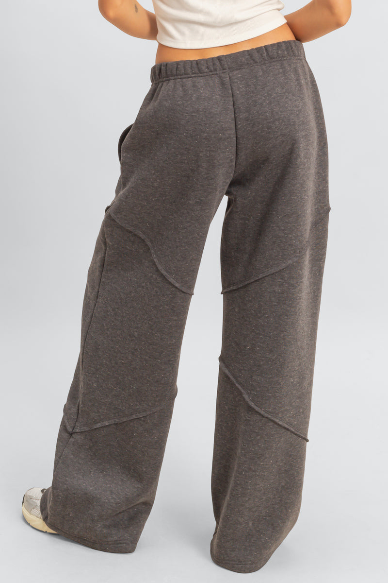 Exposed-Seam Wide-Leg Joggers | Forever 21 Womens