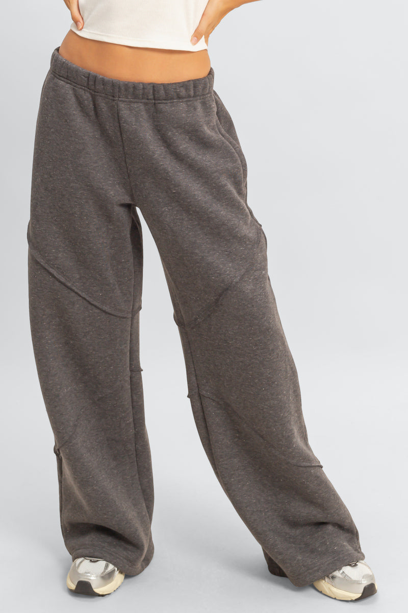 Exposed-Seam Wide-Leg Joggers | Forever 21 Womens