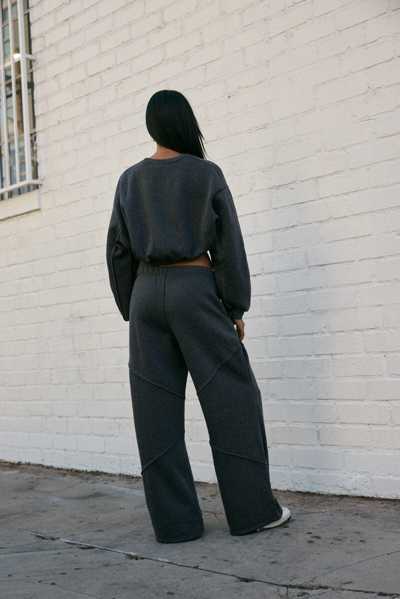 Exposed-Seam Wide-Leg Joggers | Forever 21 Womens