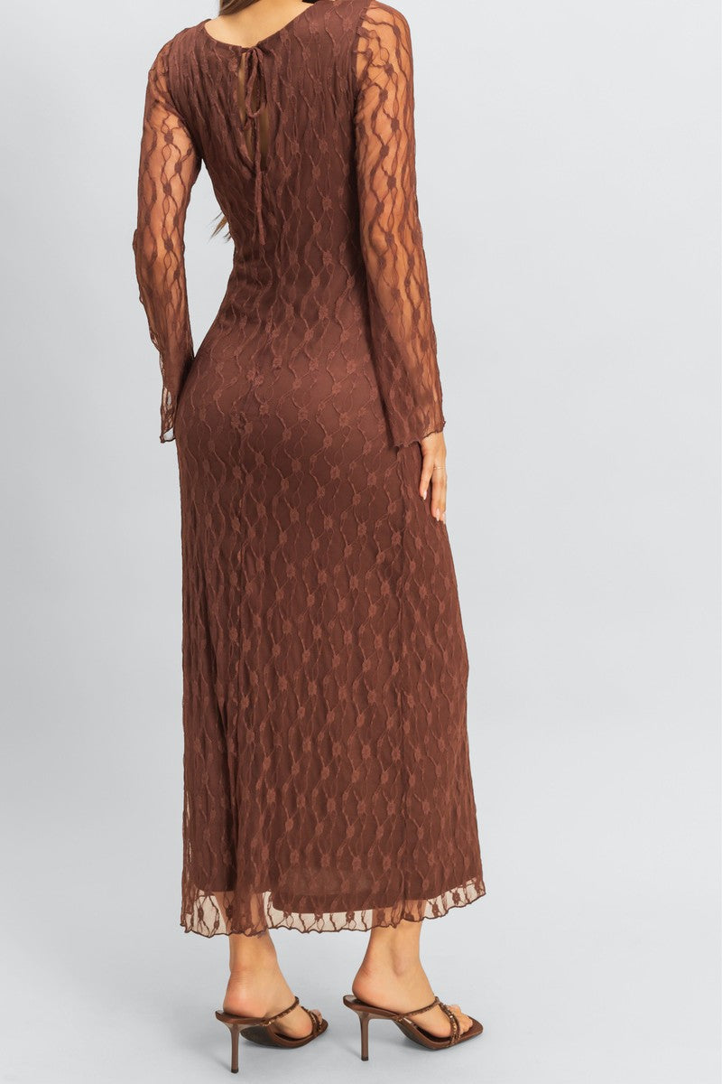 Semi-Sheer Lace Bodycon Maxi Dress | Forever 21 Womens
