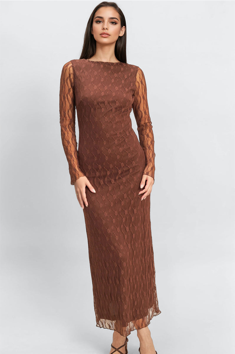 Semi-Sheer Lace Bodycon Maxi Dress | Forever 21 Womens