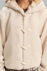 Hooded Sherpa Toggle Jacket | Forever 21 Womens