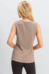 Rib-Knit Button-Front Sleeveless Top | Forever 21 Womens
