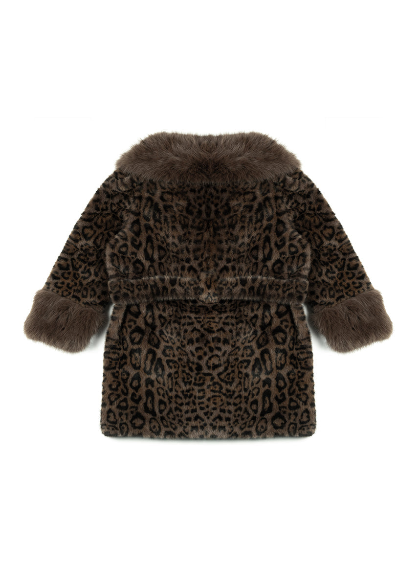 Leopard Print Tie-Waist Faux Fur Jacket | Forever 21 Womens