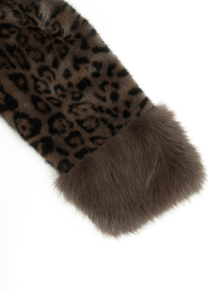 Leopard Print Tie-Waist Faux Fur Jacket | Forever 21 Womens