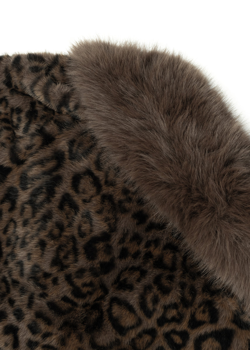 Leopard Print Tie-Waist Faux Fur Jacket | Forever 21 Womens