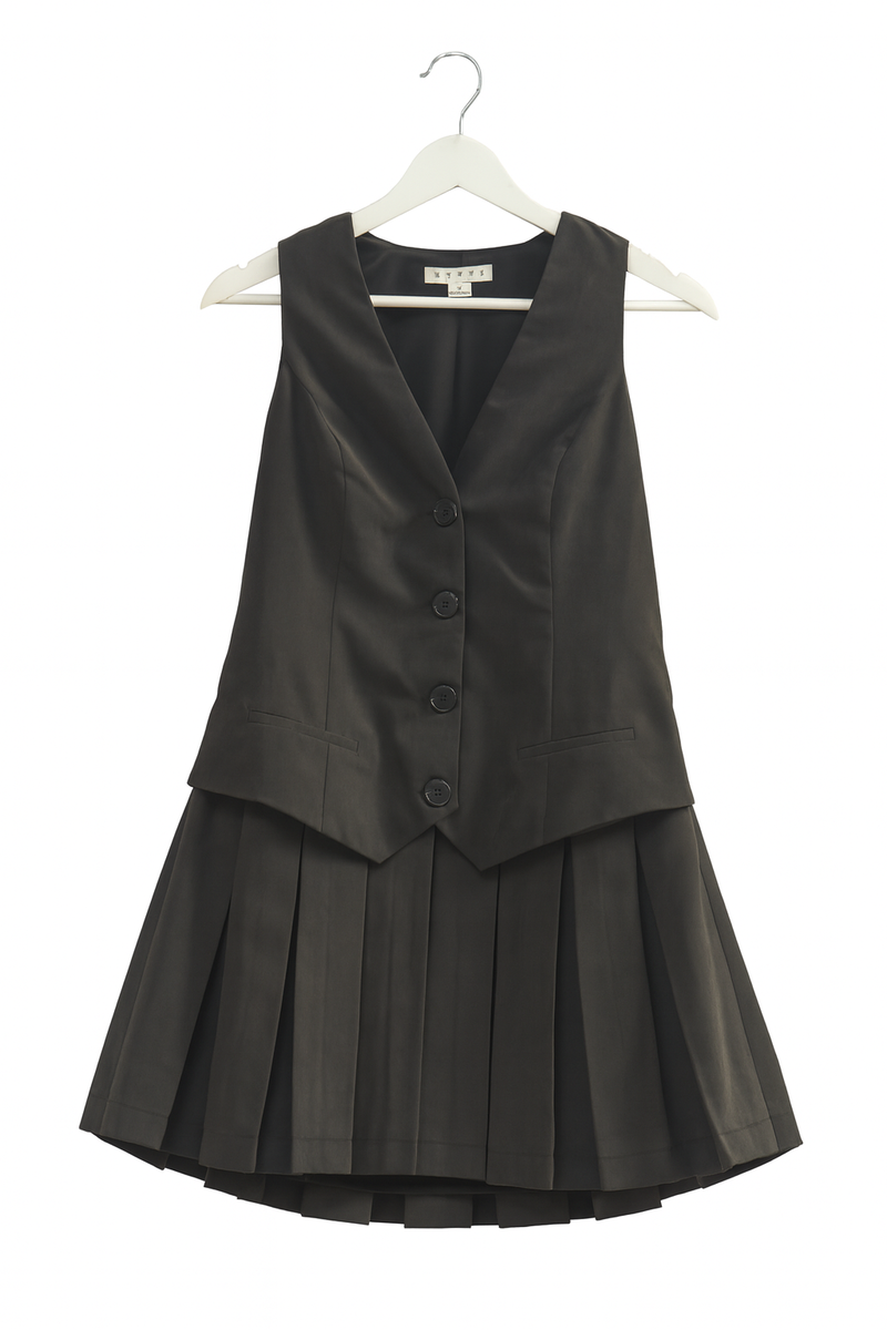 Vested Pleat-Skirt Mini Dress | Forever 21 Womens