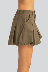 Twill Pleated Balloon Mini Skirt | Forever 21 Womens