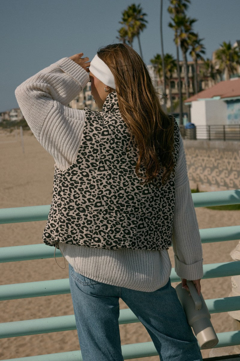 Leopard Print Zip-Front Vest | Forever 21 Womens