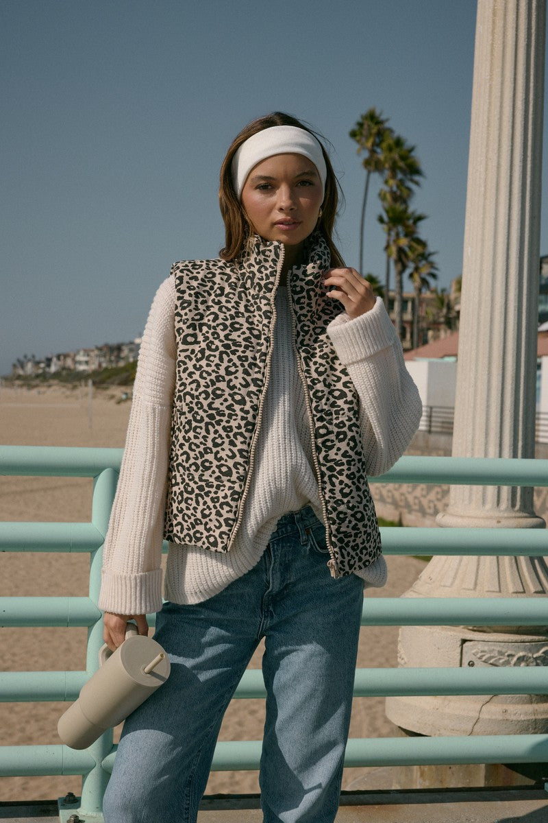 Leopard Print Zip-Front Vest | Forever 21 Womens