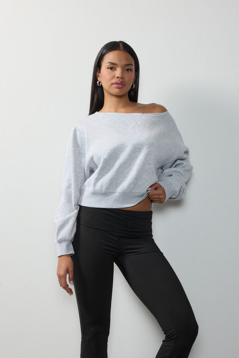 Off-The-Shoulder Cropped Fleece Pullover | Forever 21 Womens